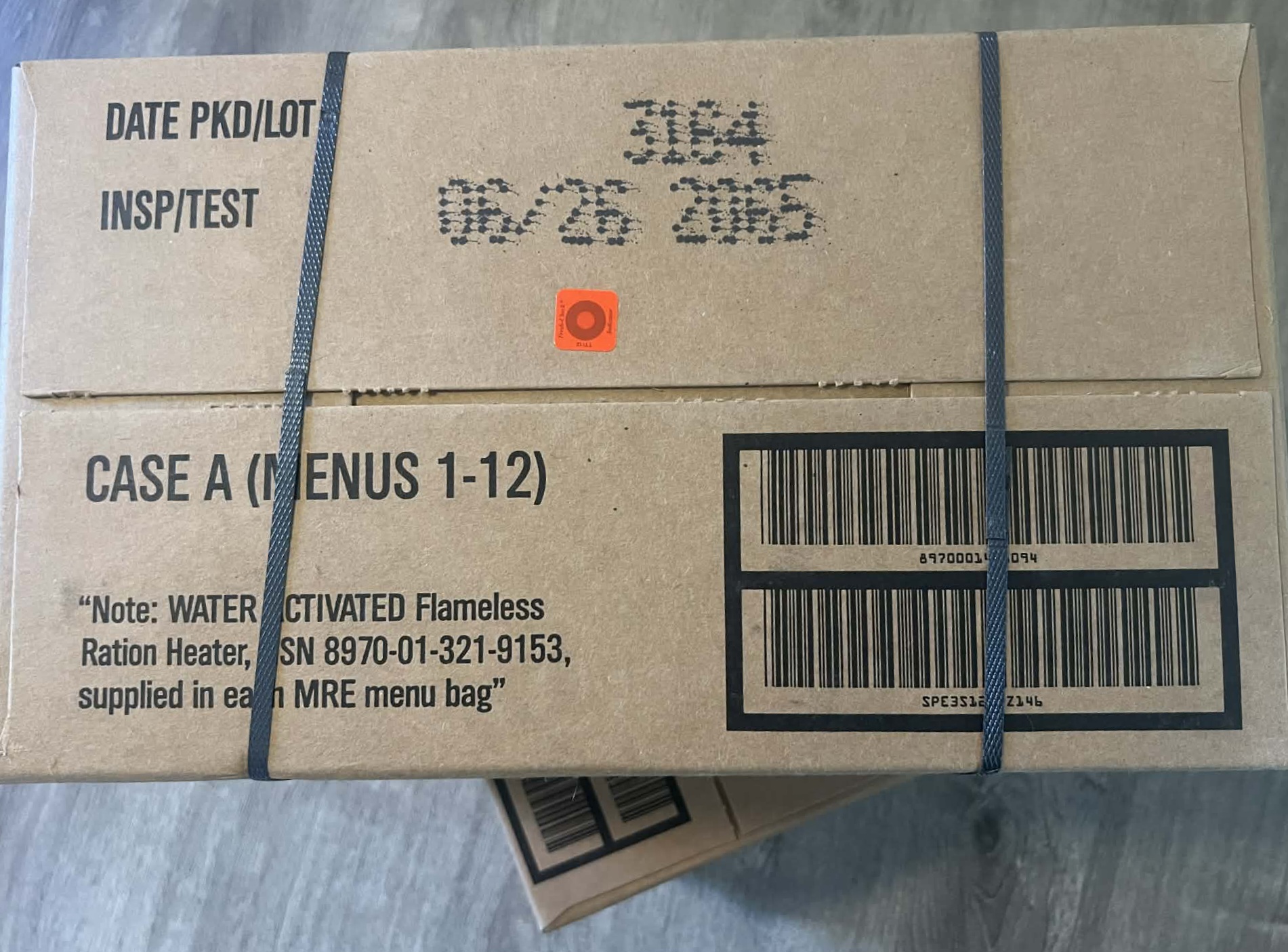 Menu A MRE Case